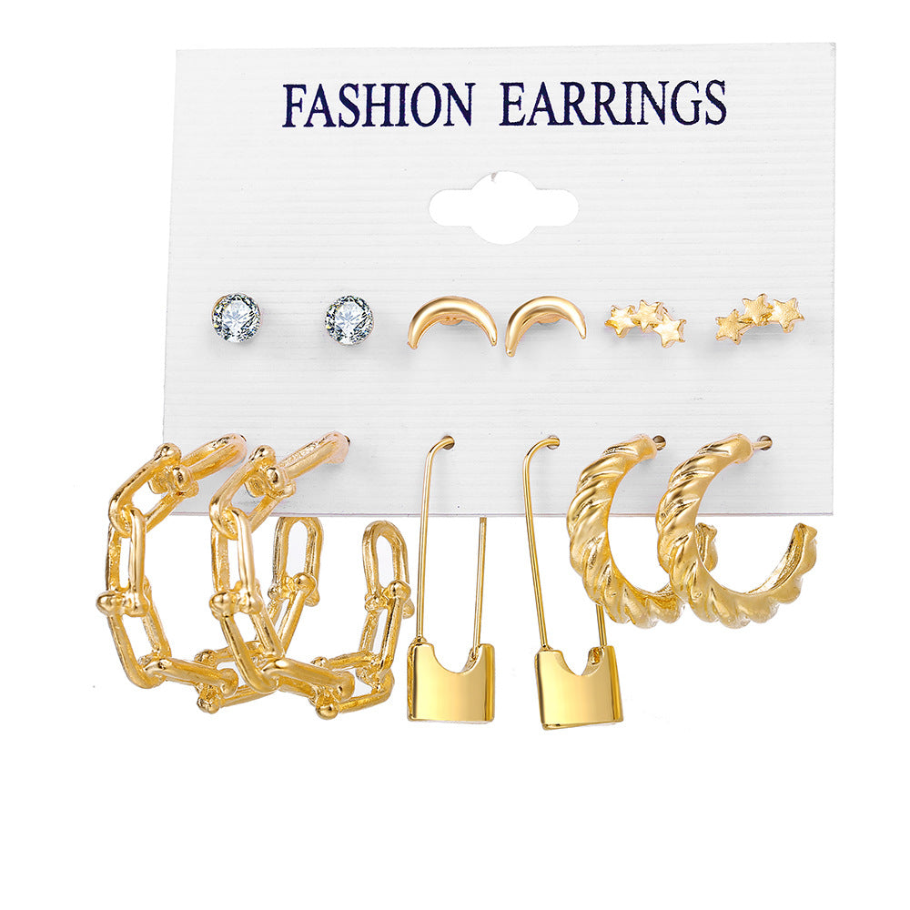 Vintage Geometric Alloy Earrings