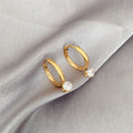Solitaire Huggie Hoops