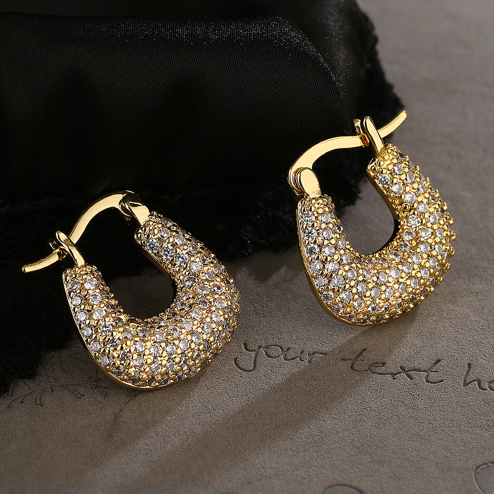 Geometric Gold Studs