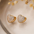 Golden Heart Glow Studs