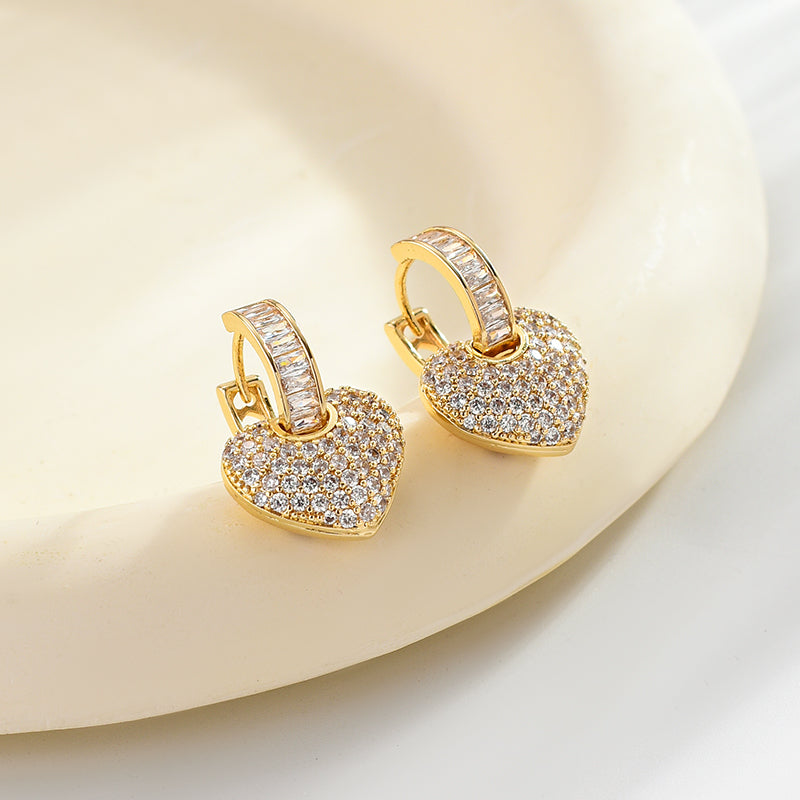 Pure Spark Heart Earrings