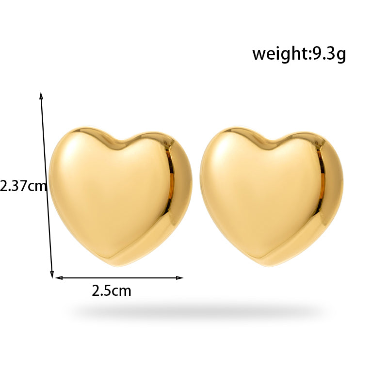 Golden Yellow Heart Earrings