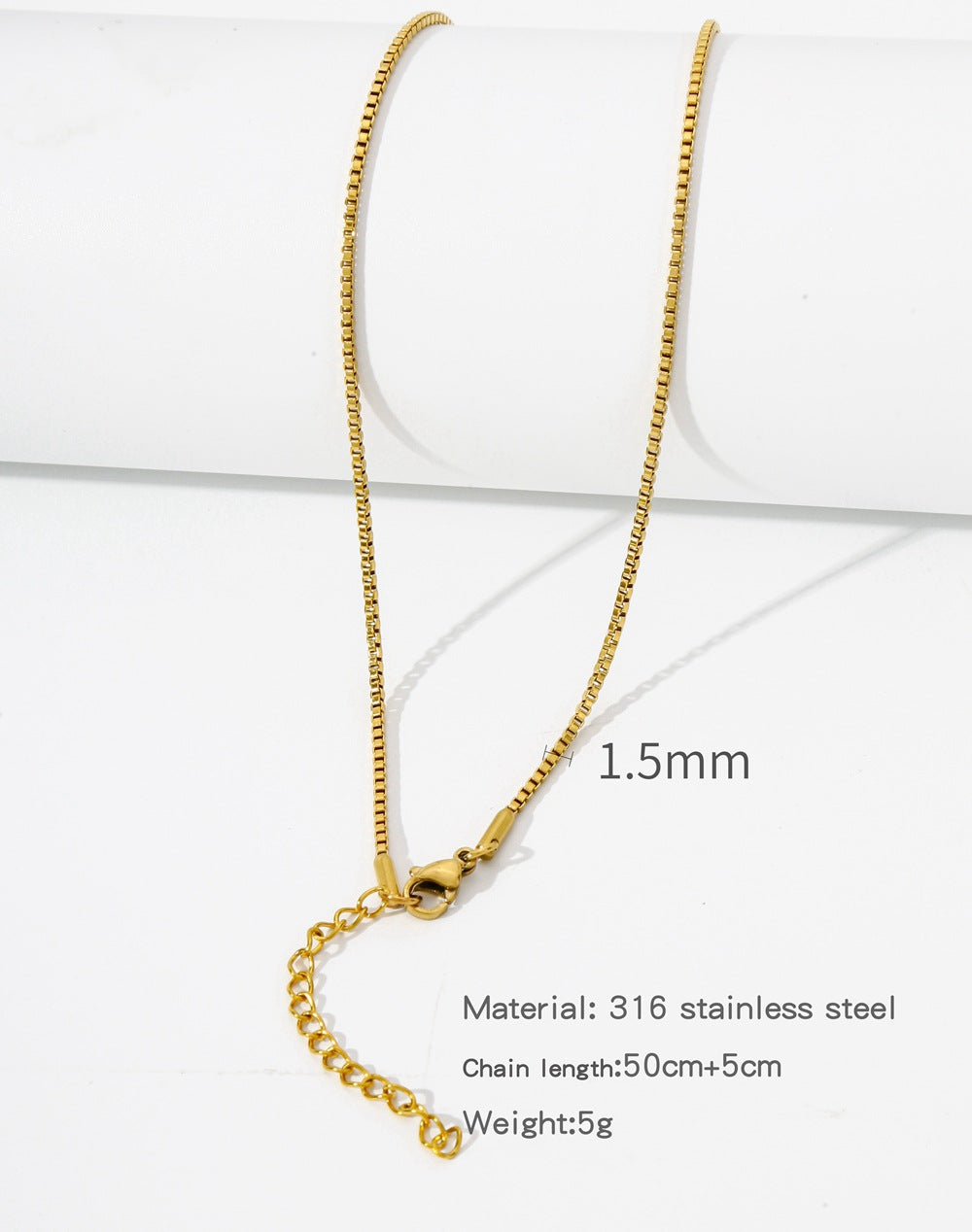 Square Box Chain Necklace
