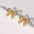 Sweet Bow Gold Studs