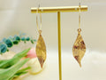 Golden Leaf Drop Earrings