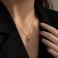 Golden Prism Pendant Necklace