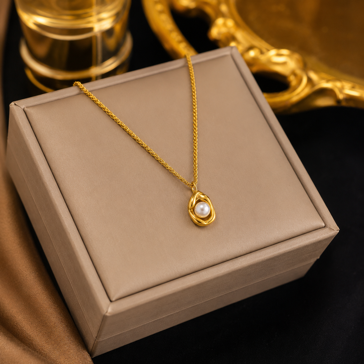 Elegant Pearl Drop Pendant Necklace