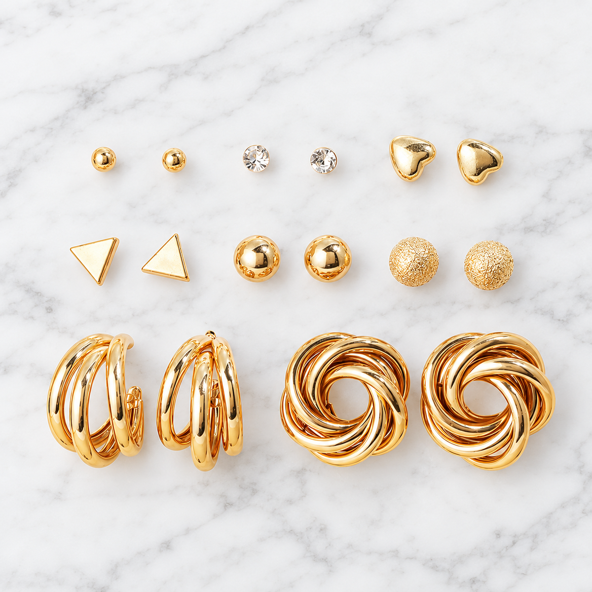 Vintage Geometric Alloy Earrings