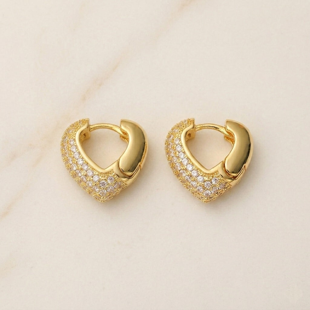 Retro Cross Heart Earrings