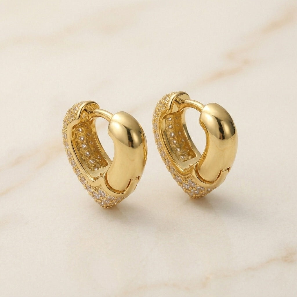 Retro Cross Heart Earrings