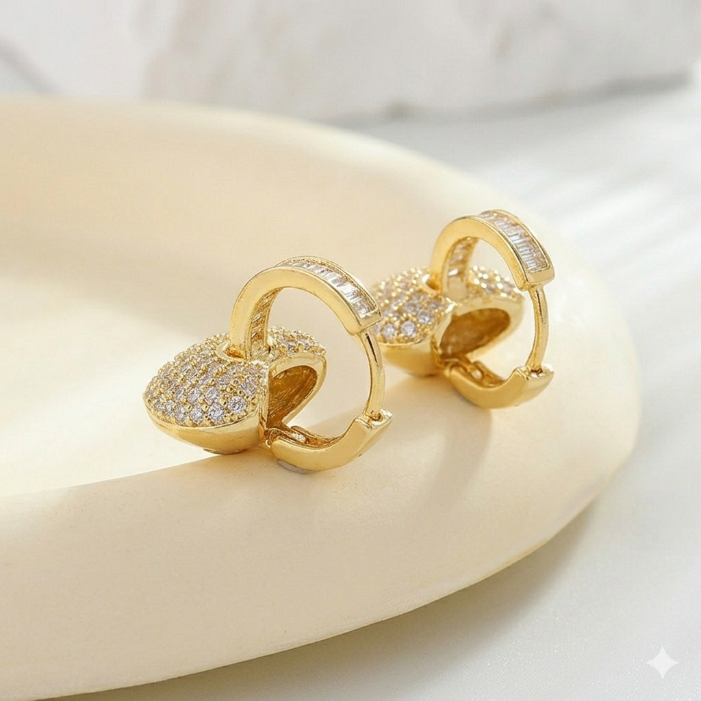 Pure Spark Heart Earrings