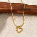 Golden Heart Pendant Necklace