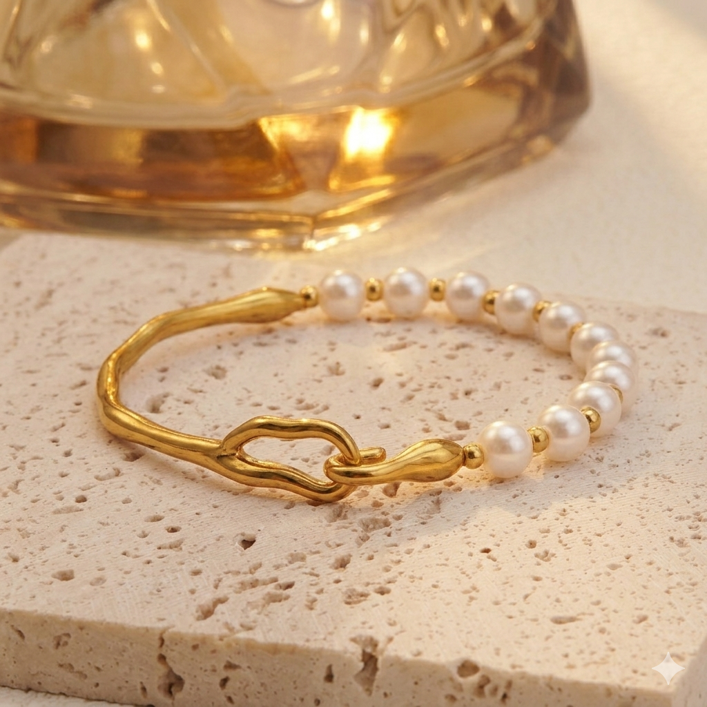 Pearl & Gold Harmony Bracelet