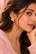 Petal Glow Heart Stud Earrings