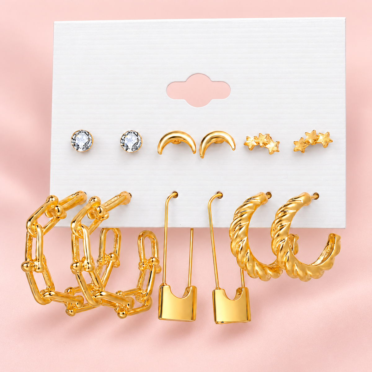 Vintage Geometric Alloy Earrings
