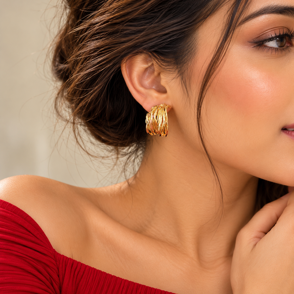 Contemporary Shaped Hoop Earrings