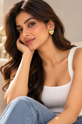 Golden Yellow Heart Earrings