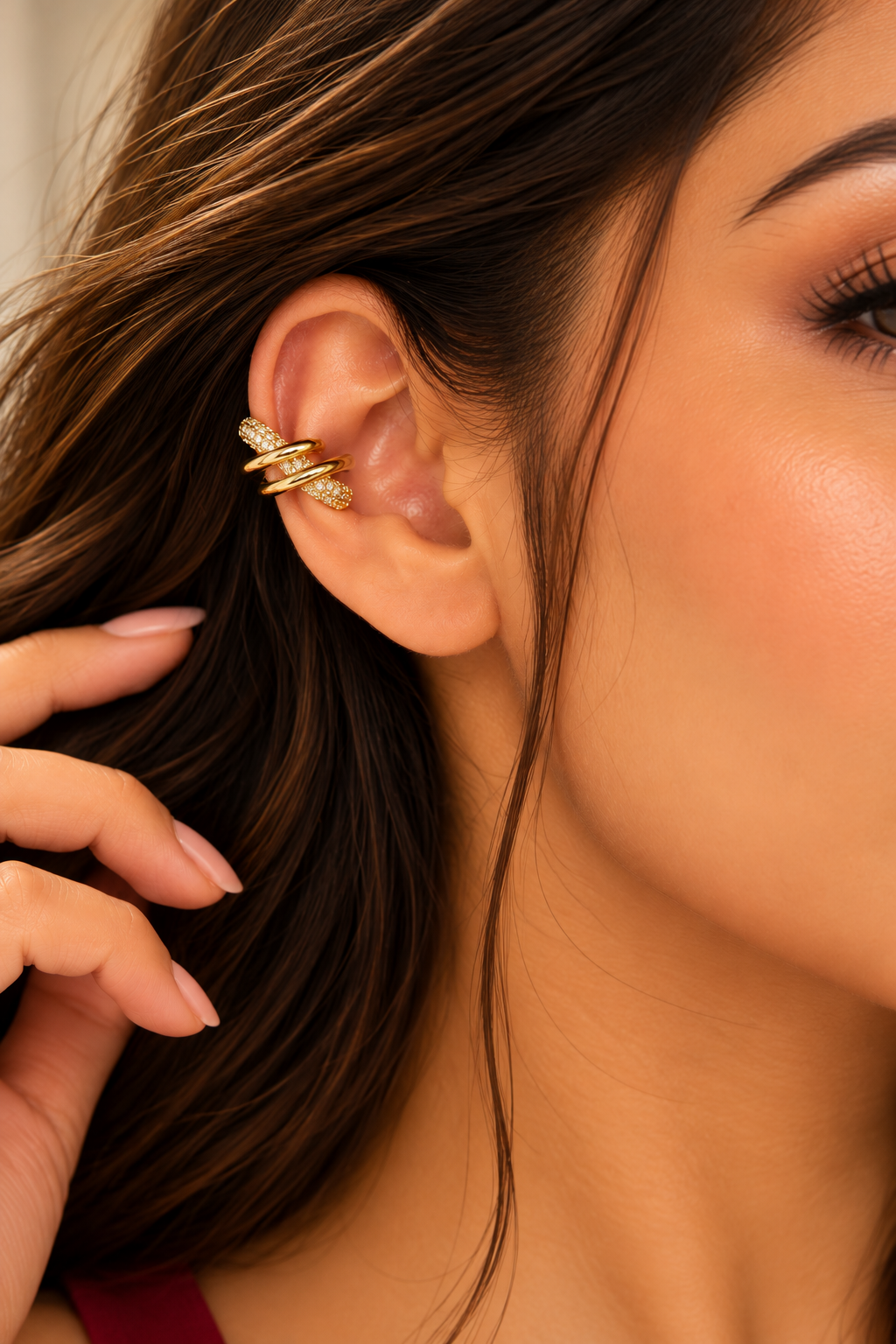 Golden Spark Ear Cuff