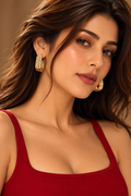 Elara U-Shape Gold Earrings