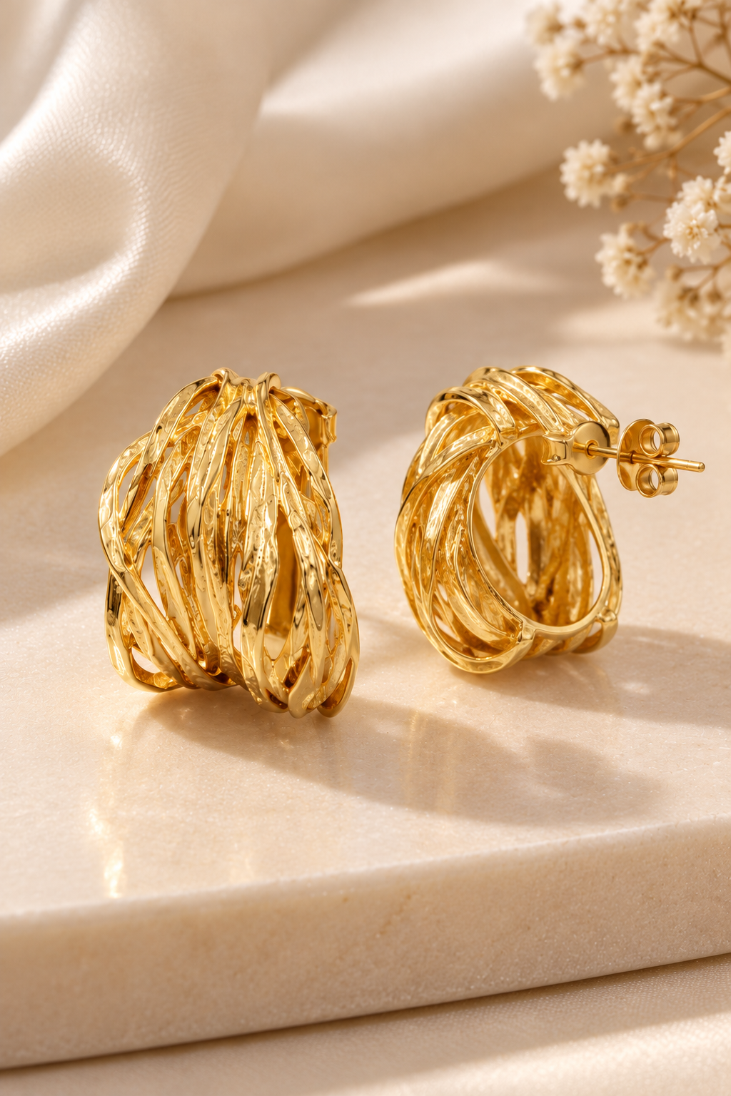 Contemporary Shaped Hoop Earrings