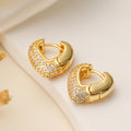 Retro Cross Heart Earrings