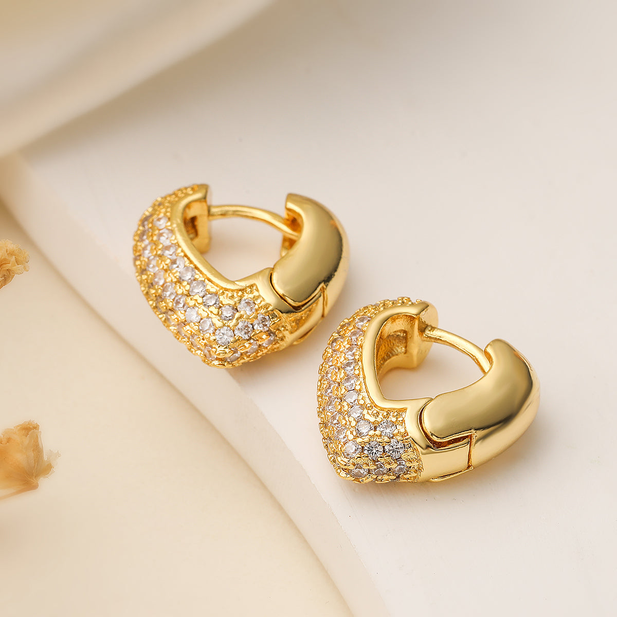 Retro Cross Heart Earrings